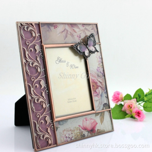 2015 New Fashion Promotion Beautiful Glass Photo Frame Wedding Gifts